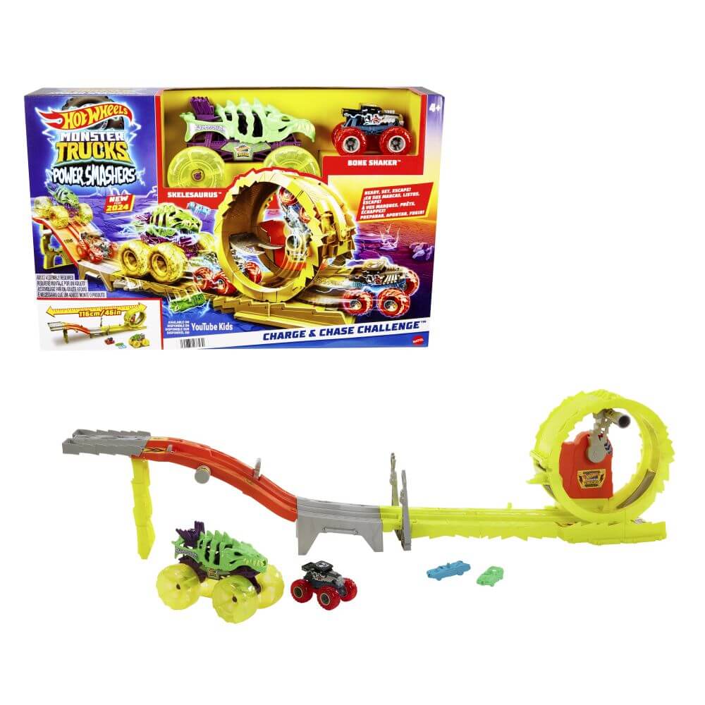 HW MONSTER TRUCKS POWER SMASHERS PÁLYA HATALMAS PUSZTÍTÁS