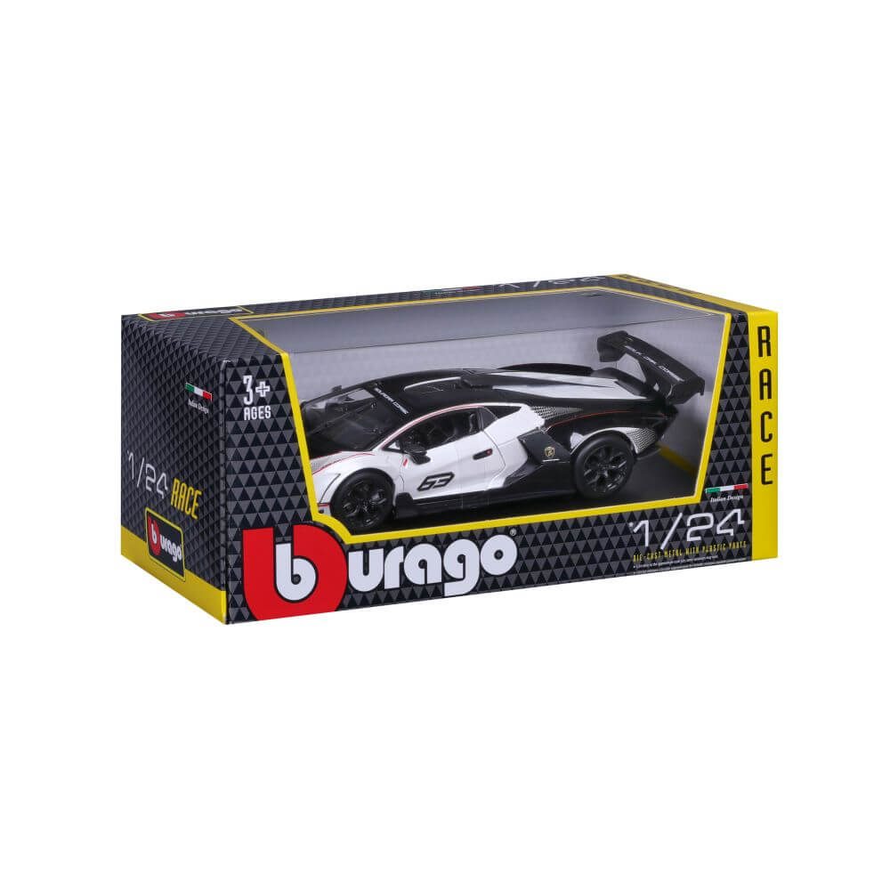 Bburago 1:24 Verseny Lamborghini Essenza SCV12 fehér